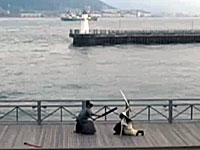 武蔵と小次郎 決闘の寸劇